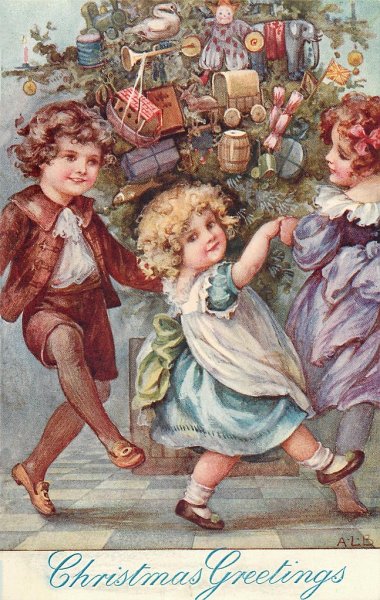 Винтажная открытка новый год