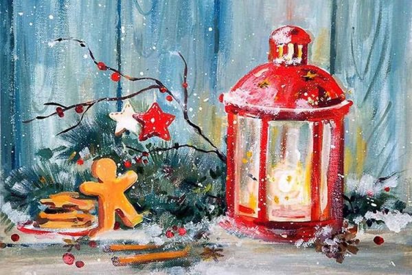 Зимний натюрморт живопись