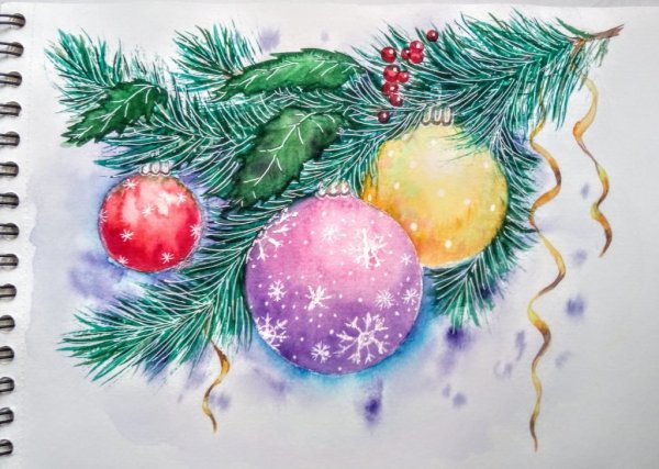 Рисование новый год