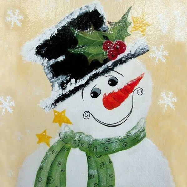 Новогодние рисунки красками