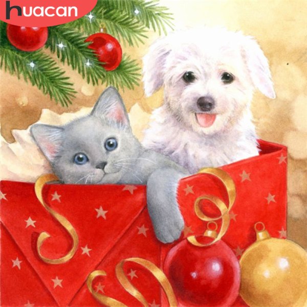 Новогодние кошечки и собачки