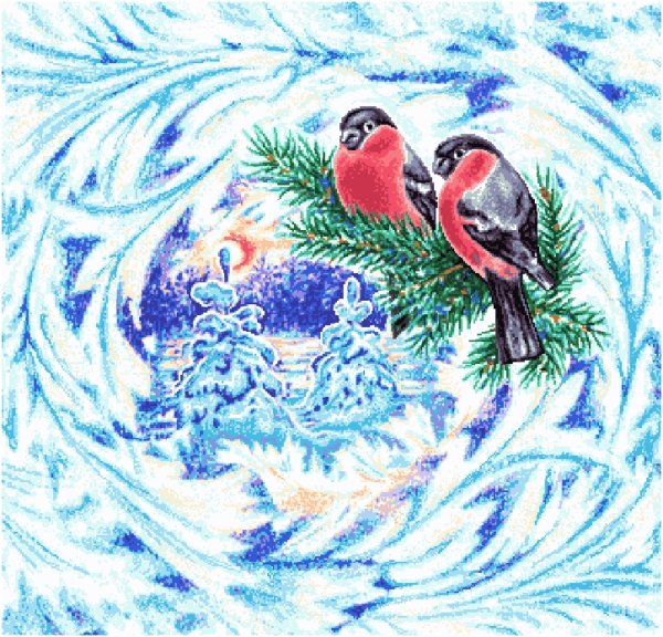Красивые открытки с новым годом со снегирями