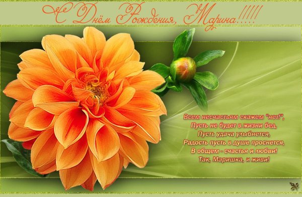 С днём рождения Марина