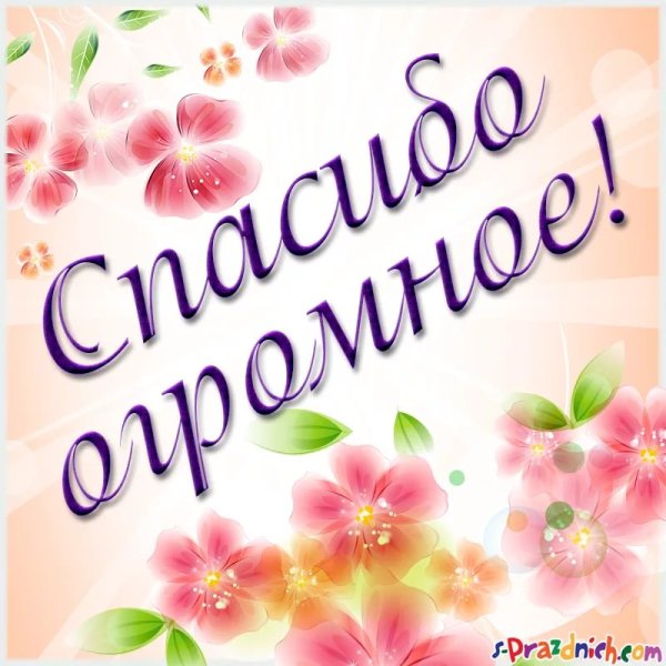 Открытка спасибо