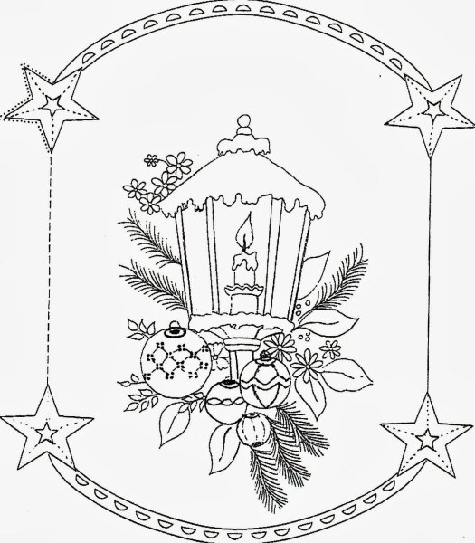 Открытка с Рождеством раскраска
