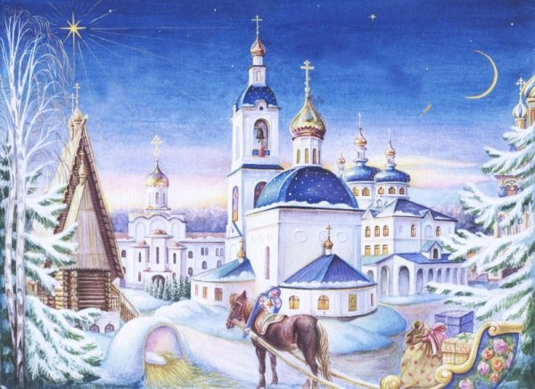 Винтажные новогодние иллюстрации