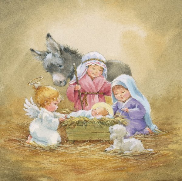 Рождественские открытки с падубом