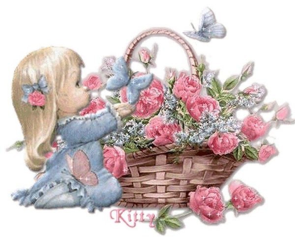 Открытка для девочки цветы