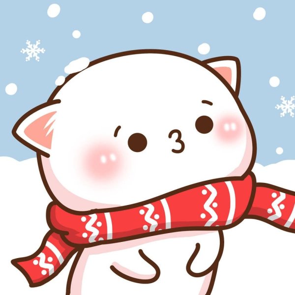 Кавайные животные новогодние