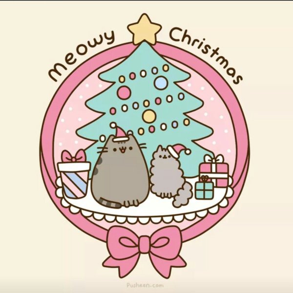 Кавайные открытки на новый год