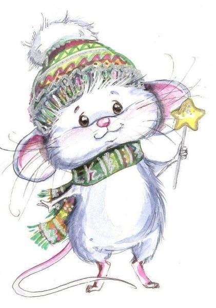 Милые новогодние рисунки