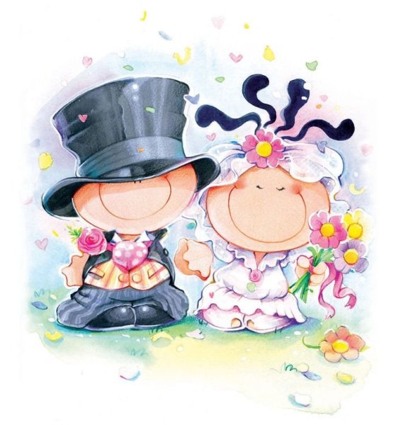 Открытки с днем свадьбы прикольные