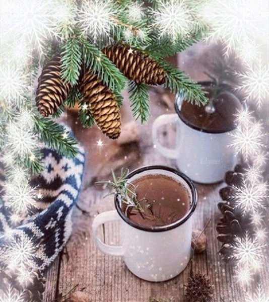 Новогодняя открытка с петухом