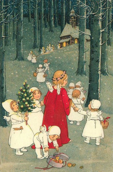 Рождественская открытка современная