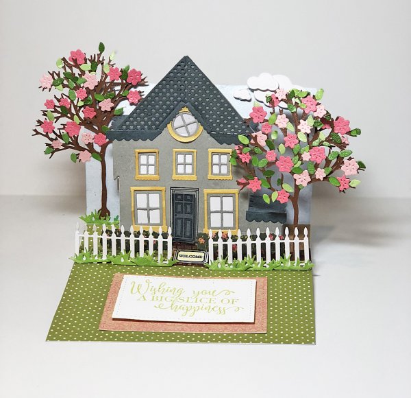 Объемная открытка дом