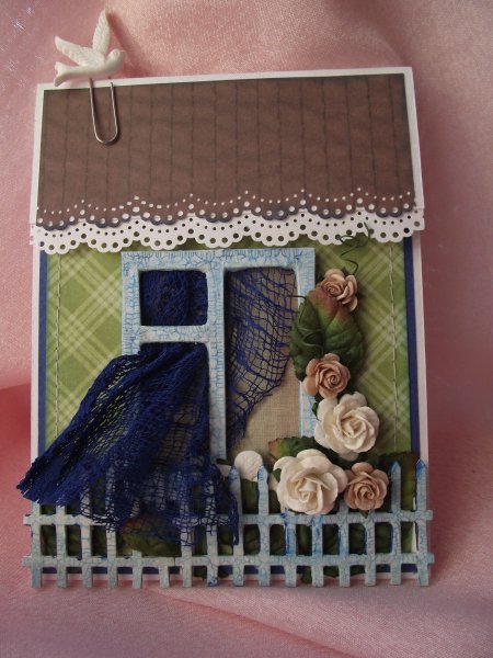 Открытка в виде домика