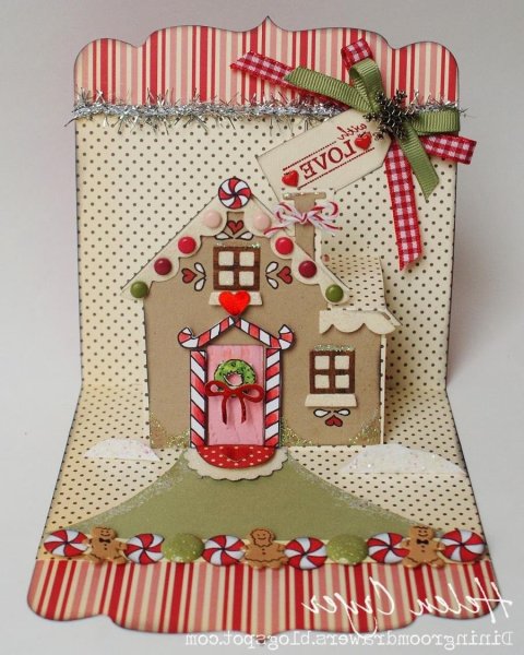 Домик на новый год Скрапбукинг