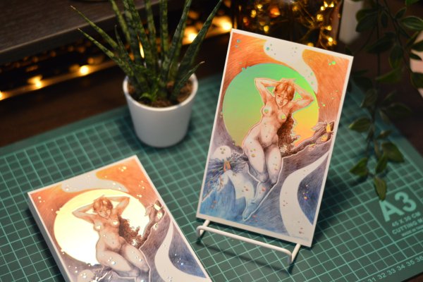 Голографичная открытка