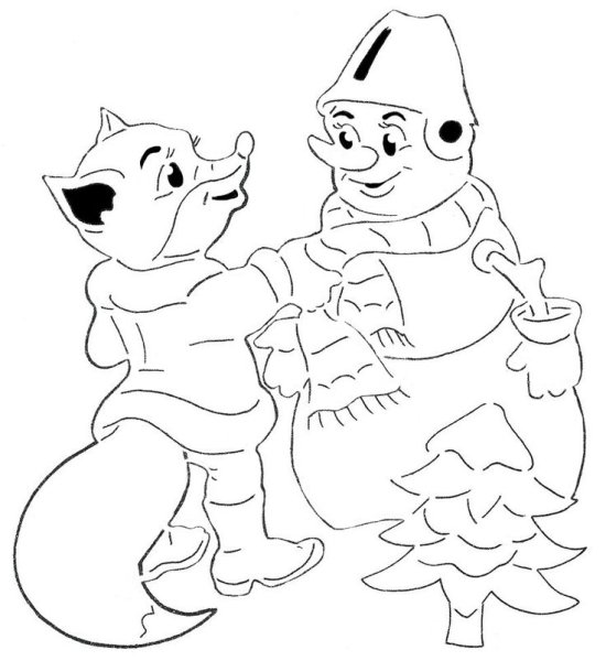 Трафареты на новый год советские мульты