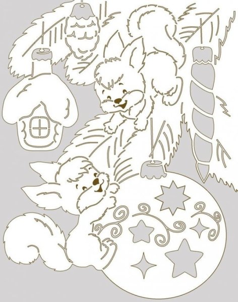 Вытынанки новогодние