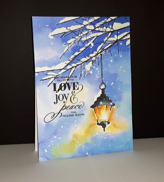 Новогодние открытки акварелью