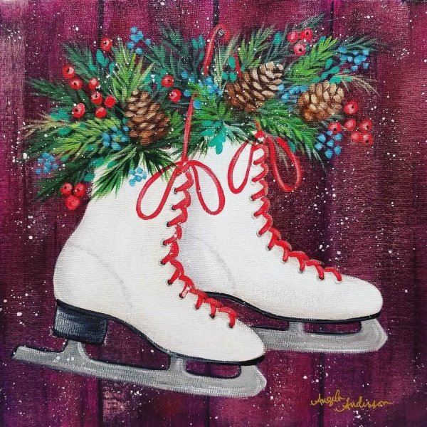 Коньки фигурные живопись