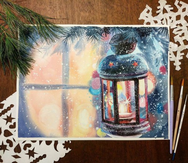 Зимний фонарик Ольга Базанова