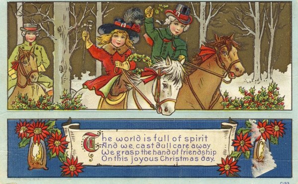 Английские Рождественские открытки 19 века