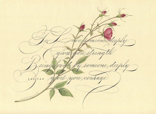 Каллиграфия цветы