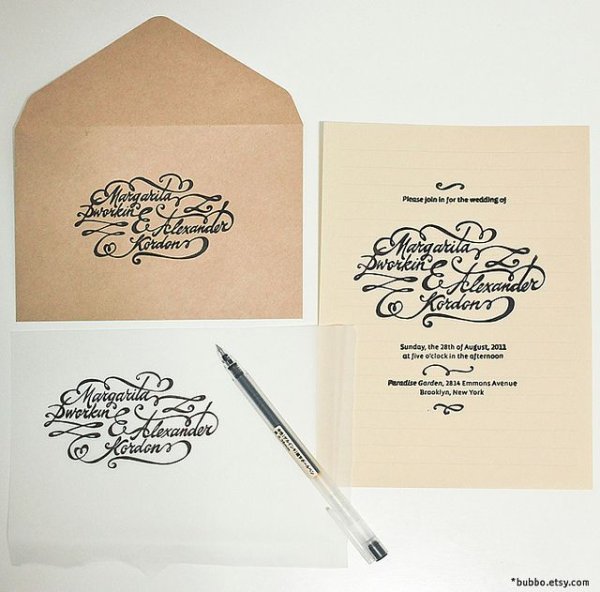 Креативная подпись на открытке