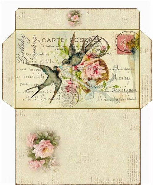 Распечатка конверта для денег