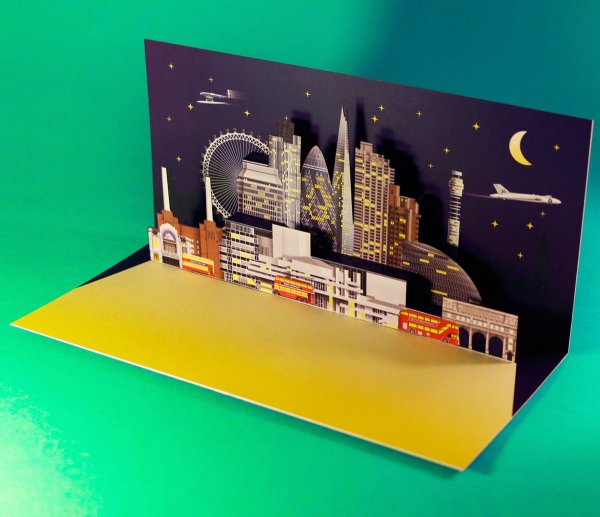 Поп-ап конструкции в открытках