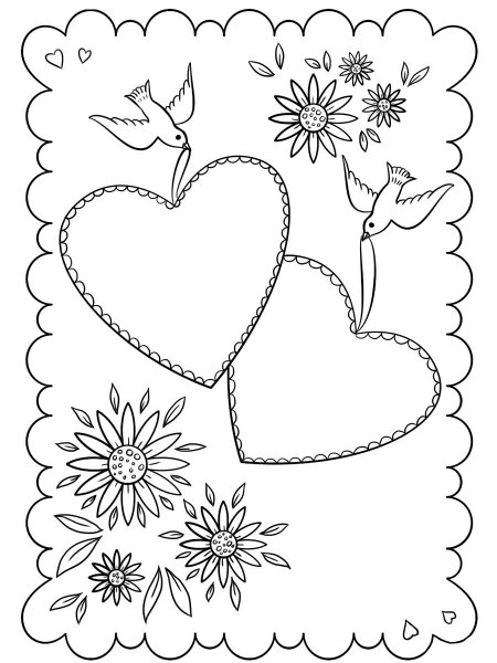 Открытки разукрашки