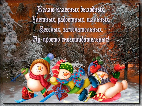 Хороших зимних выходных