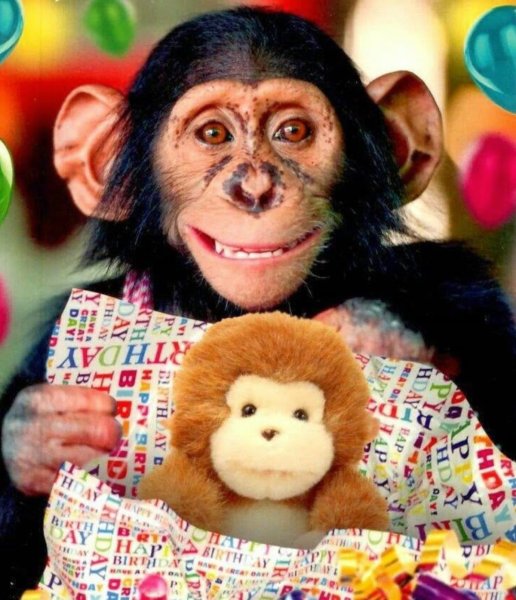 Обезьяна рисунок на новый год