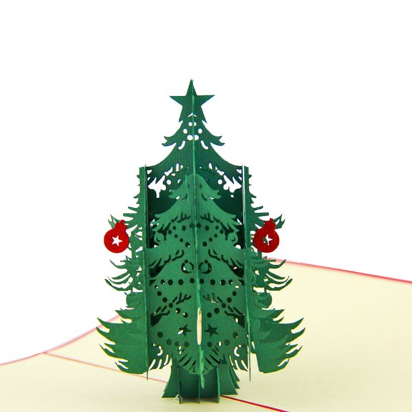 Объемная елка поп ап открытка