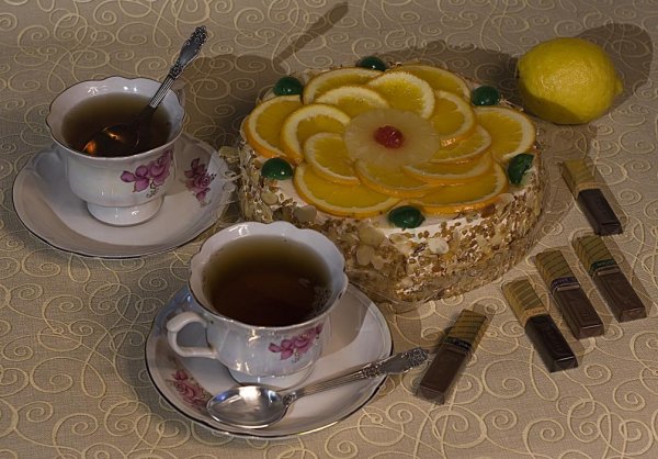 Приятного утреннего чаепития с надписями