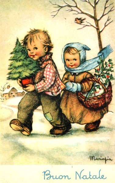 Рождественская открытка с храмом