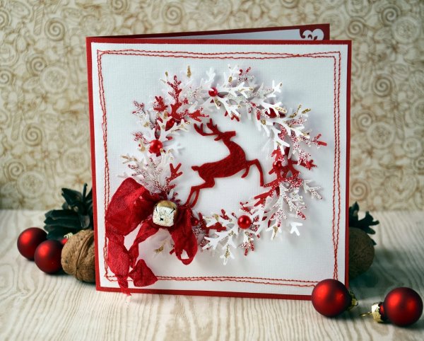 Текстильные новогодние открытки