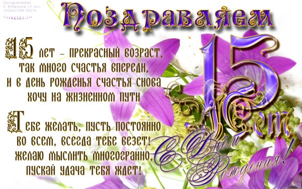 С юбилеем фирмы 15 лет