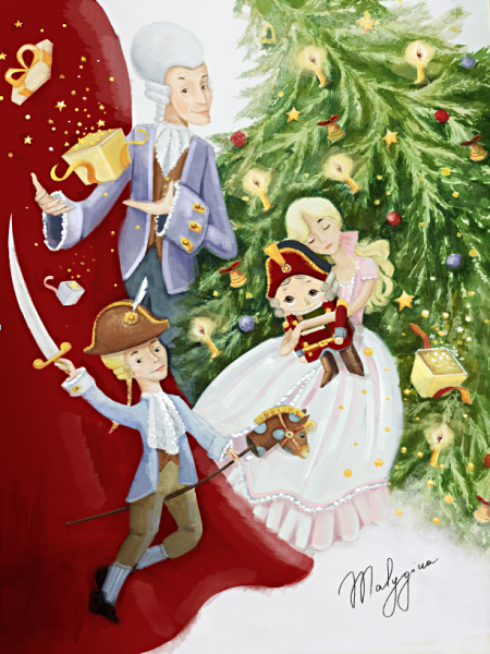 Щелкунчик акварель