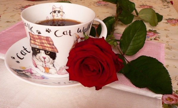 Доброе утро розы и кофе