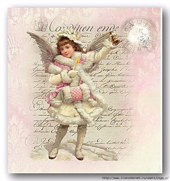 Винтажные Рождественские ангелочки