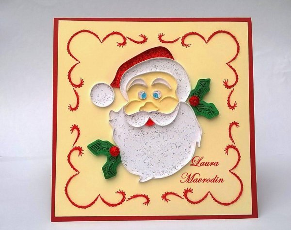 Новогодняя открытка для бабушки своими руками