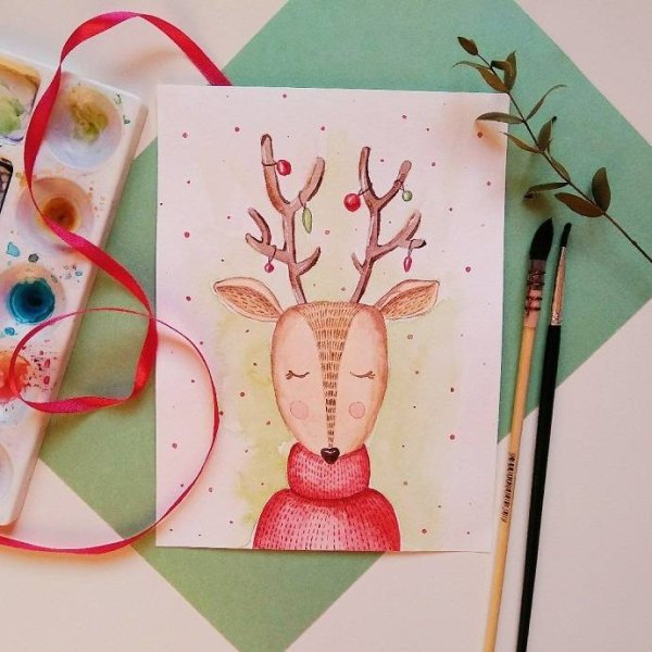 Открытка с новым годом бабушке