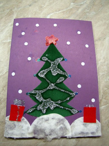 Новогодняя открытка своими руками