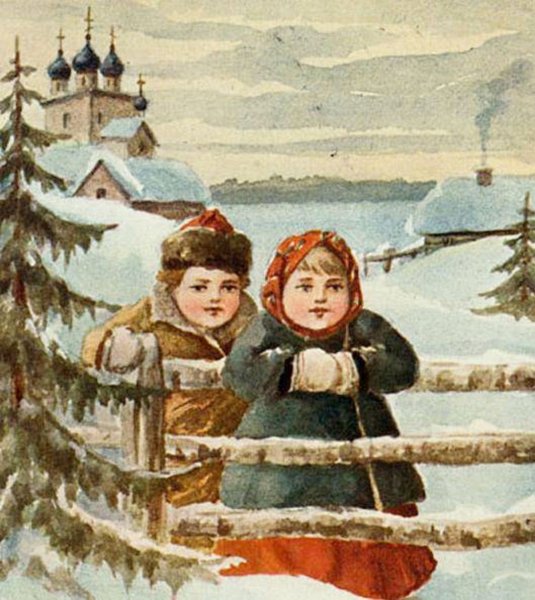 Старинные Рождественские открытки