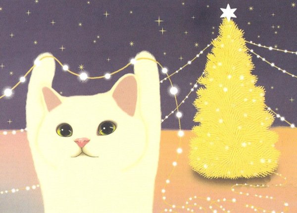 Новогодние открытки с котиками