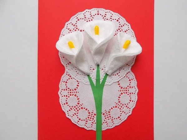 Подарки мамам из ажурных салфеток