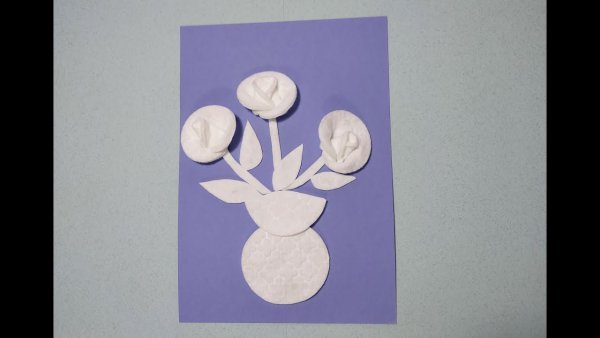 Поделки из ватных дисков